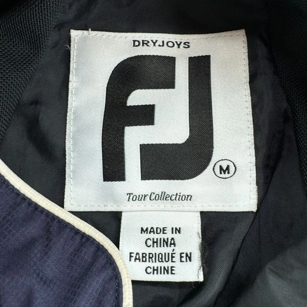 FootJoy‎ DryJoys 3/4 Zip Pullover Mens Medium Blue Windbreaker Marist Golf Logo